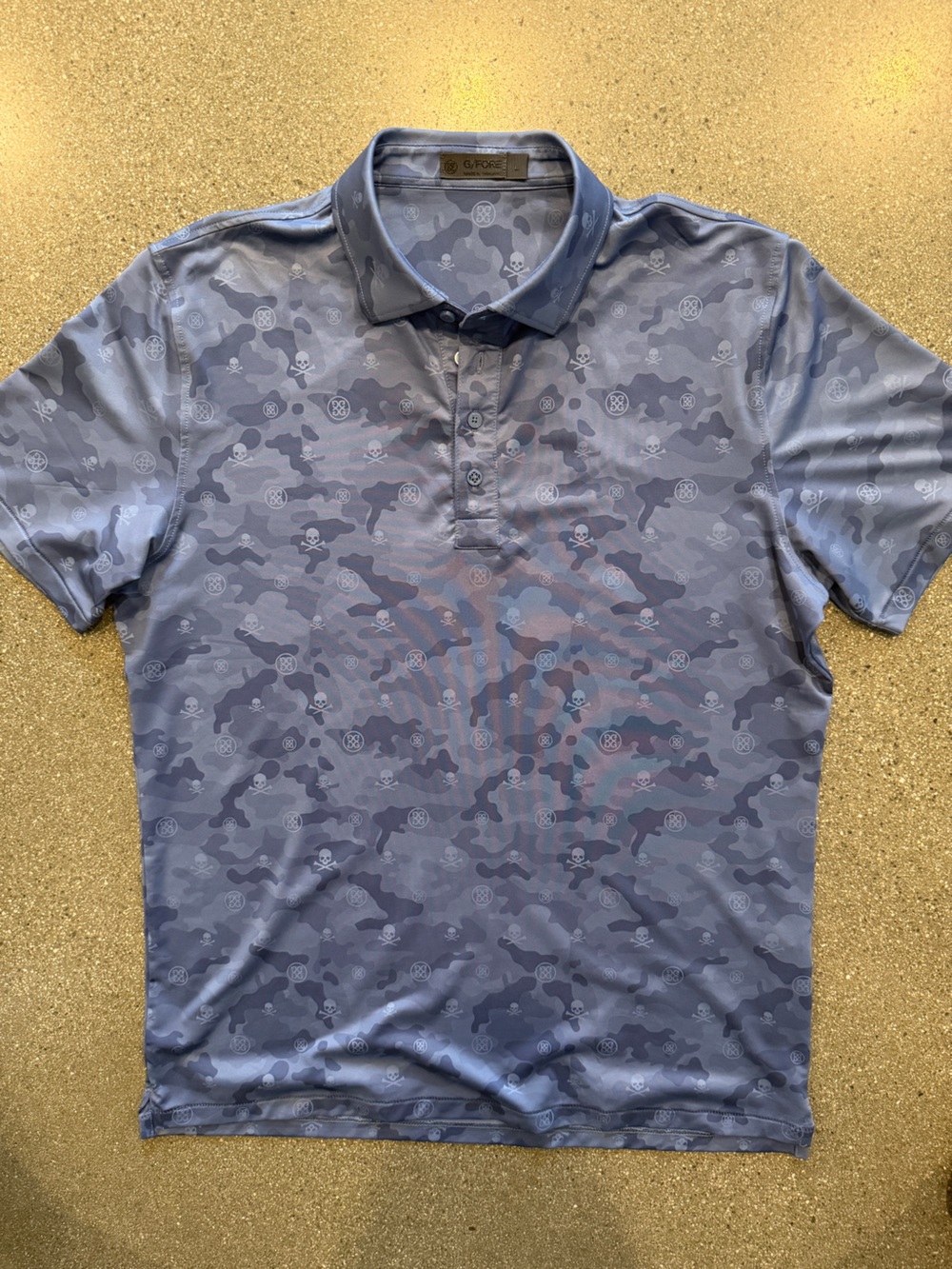 G/FORE Blue Gray Camo Polo Shirt